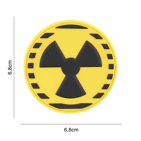 toppa 3d pvc nuclear gialla con velcro